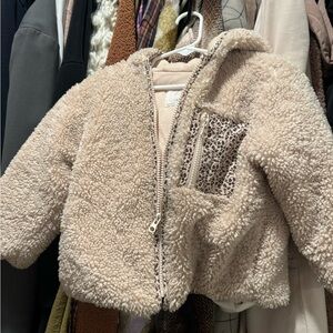 Zara fleece floral jacket